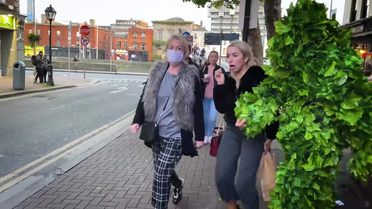 Funniest Reactions. Golden Statue and Bushman Prank