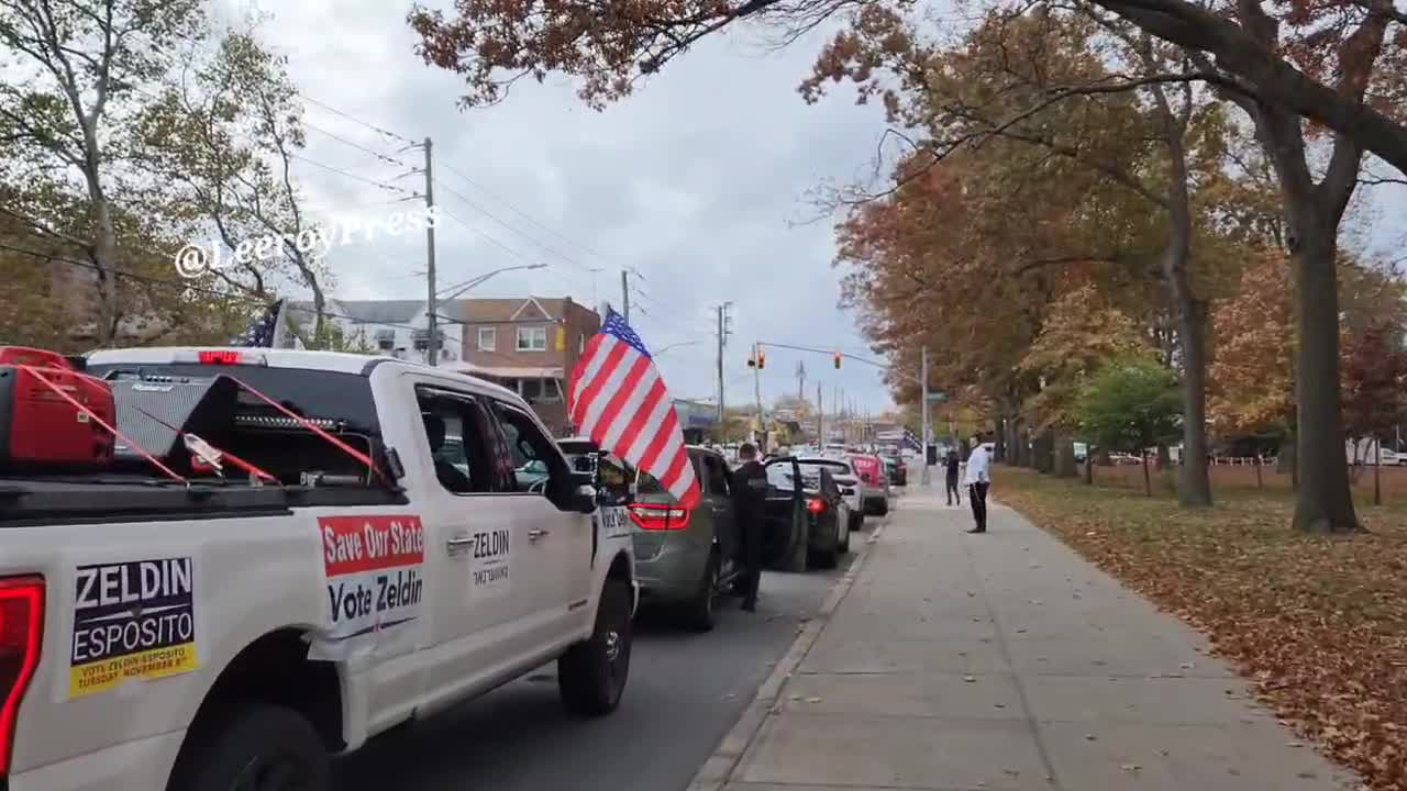 Massive Lee Zeldin Caravan takes the streets of Brooklyn NY