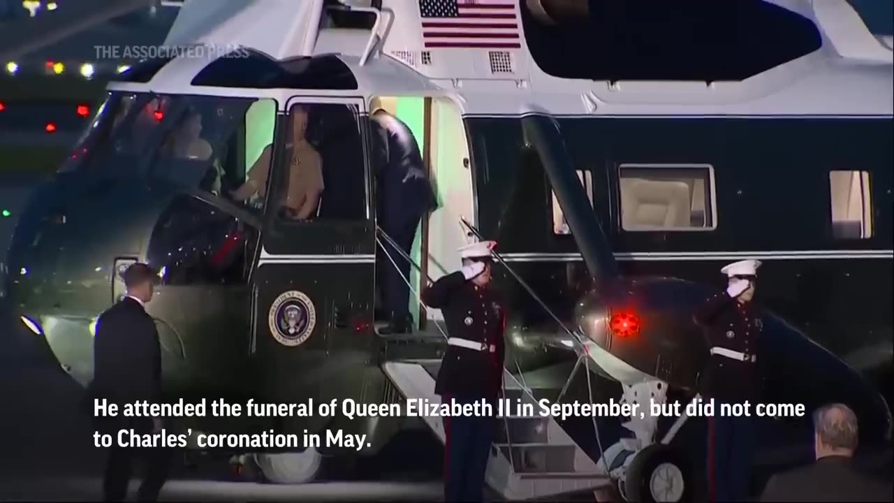 President Biden arrives in UK before attending NATO summit