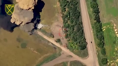 The destruction of the Russian column in the Zaporozhye direction near Novogorovka.
