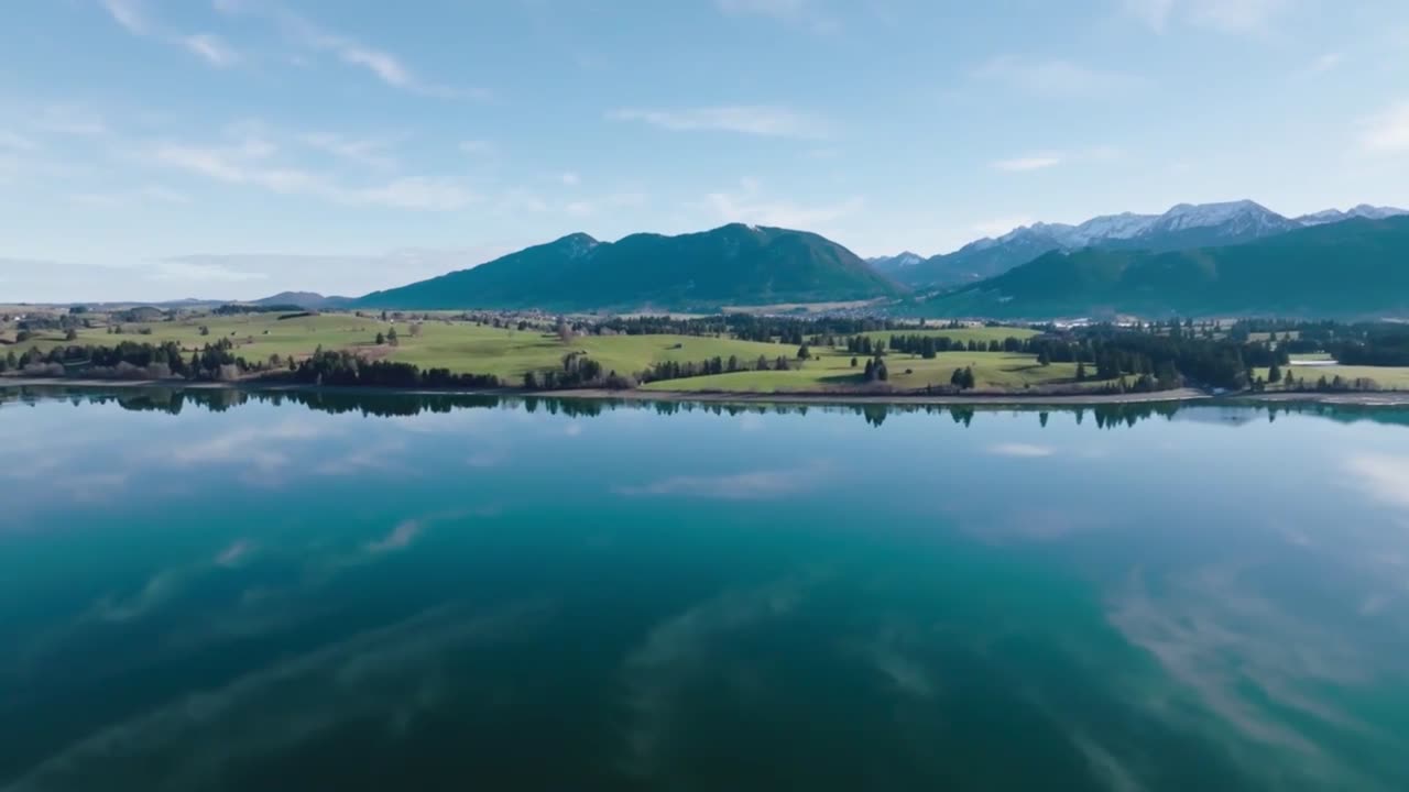 Into the American countryside town, feel the beauty of outdoor aerial photography Walden Lake