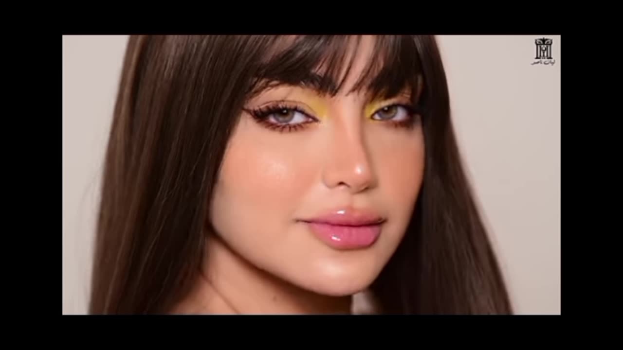 Tutorial makeup yellow eyeshadow with brown liner