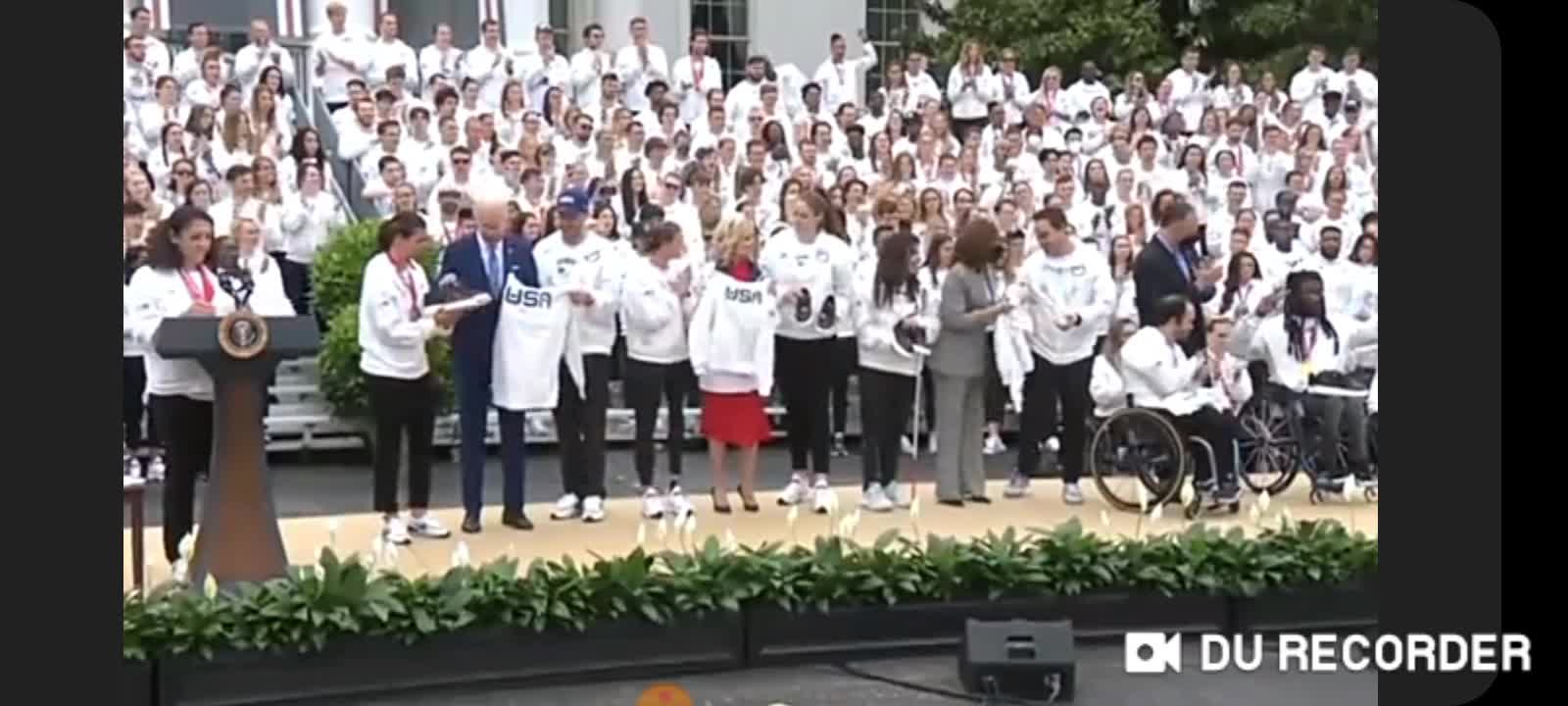 BIDEN YELLS "DON'T JUMP" TO PARALYMPIC ATHLETES