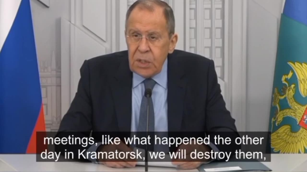 Russian Foreign Minister Sergei Lavrov provided commentary on the strike on Kramatorsk