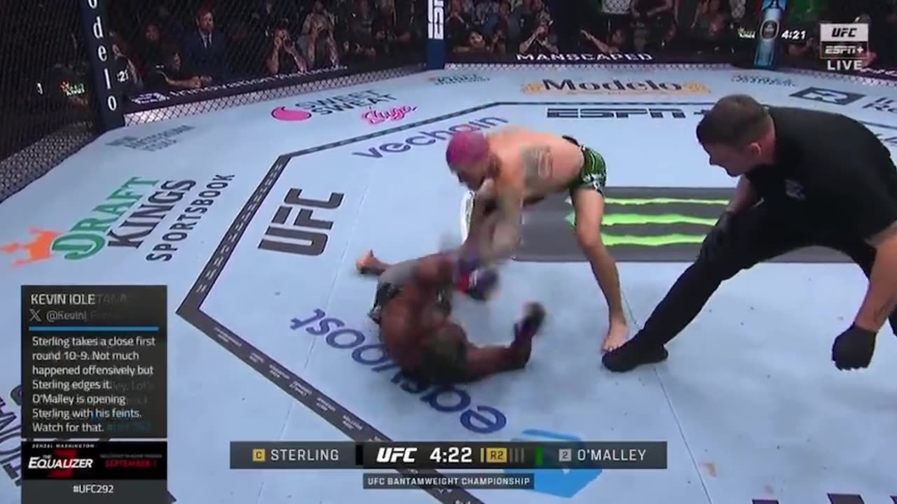 Sean O'Malley TKO Aljamain Sterling at UFC 292