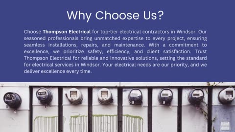 Thompson Electrical | Electrical Contractors in Windsor