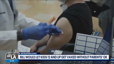 California working on bill that will let children 12 and up get COVID jab without parental approval