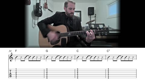 Apache - Acoustic Surf Rhythm Guitar Lesson (Chord Chart + TAB)