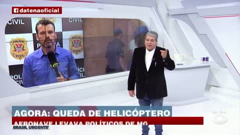 Helicópteros com políticos cai em Minas Gerai