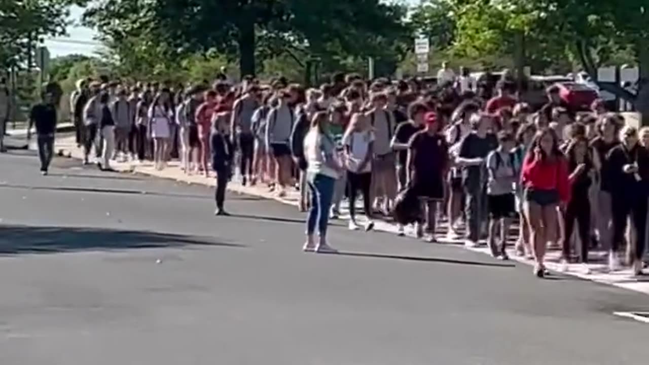 Pennsylvania students stage a walkout to protest the bathroom policies males into females