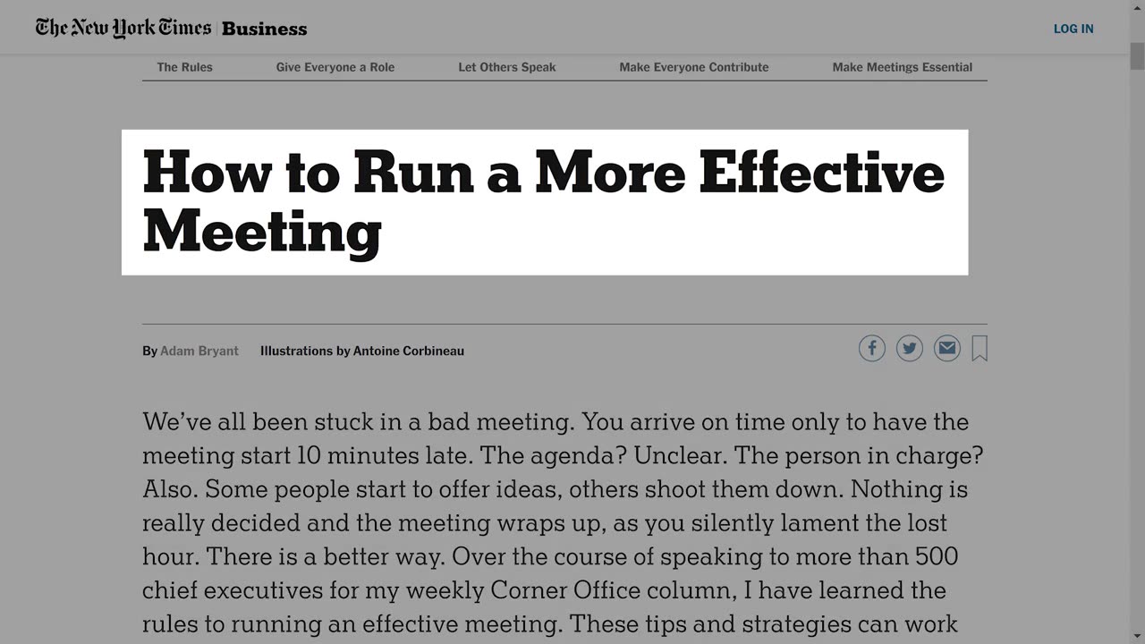 HOw to Run a More Effective Meeting