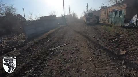 Destroyed M113 armored personnel carrier of the Ukrainian army in Bakhmut