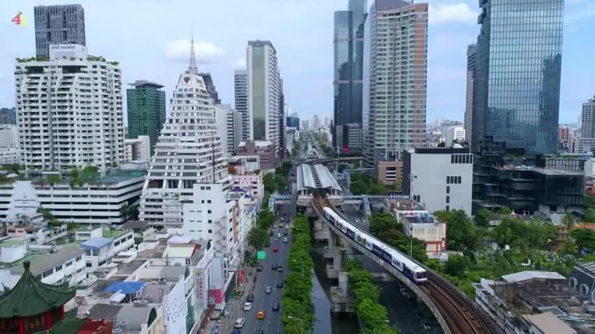 Bangkok, Thaiand / 4k Drone footage (with subtitles)