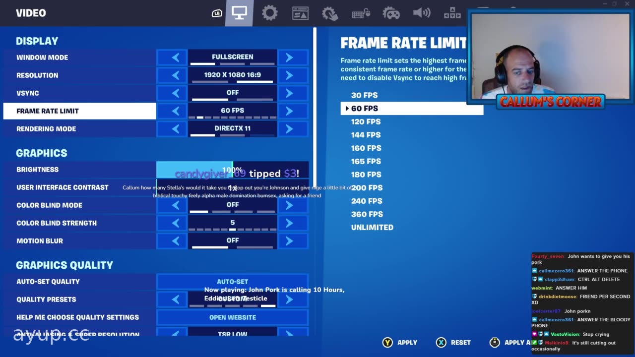 ayupcc - Callum's Corner - 25/08/23 - Friday Fortnite