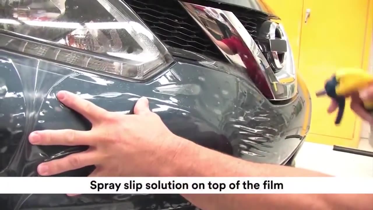 Paint protection film Installing on a pre-cut bumper