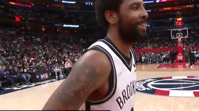 Kyrie got confused with the cameraman