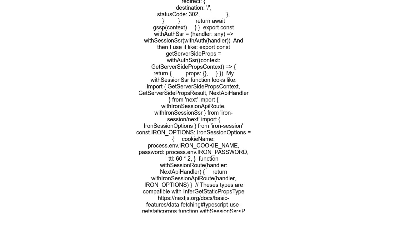 Create a HOC higher order component for authentication in Nextjs