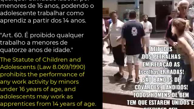 Os criminosos comunistas do Brasil não poupam nem crianças.