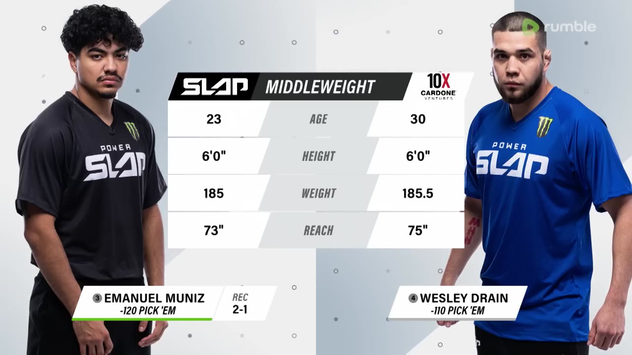 Power Slap 1 Emanuel Muniz vs Wesley Drain Prelims