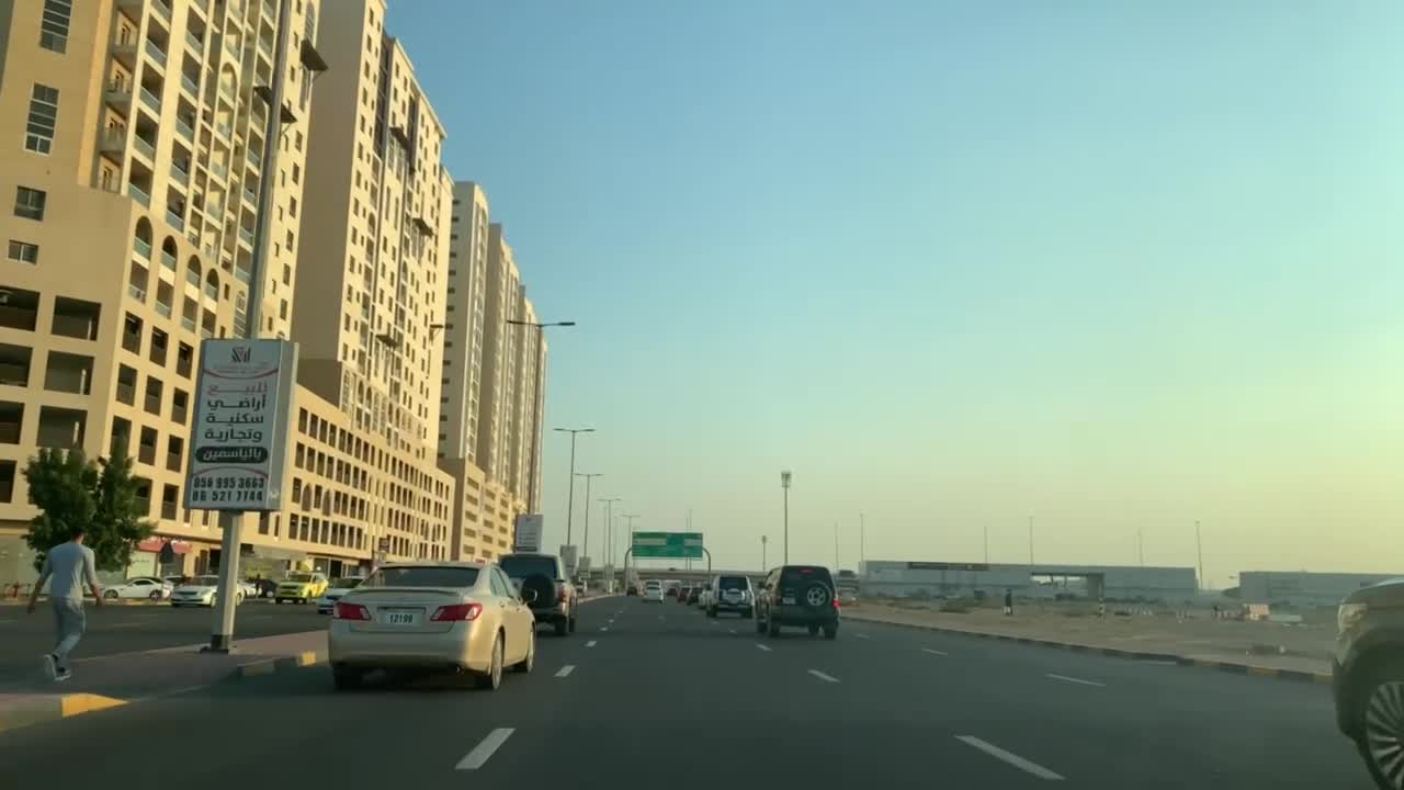 Scenes from Carrefour Street in the emirate of Ajman