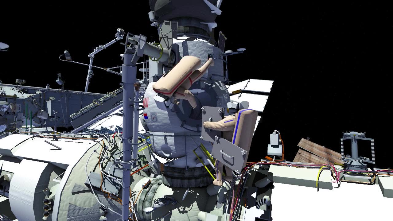 Russsian spacewalk 60 animation .