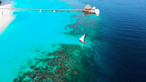 Beautiful Nature Beach and island / drone / beach