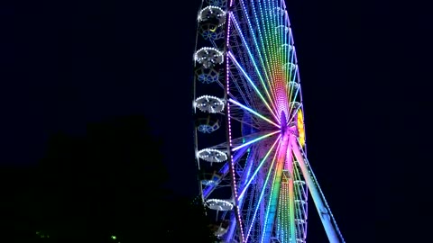 Amusement park ride timelapse