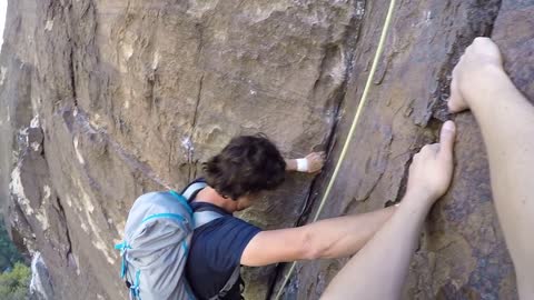 Passed by Free Solo Climber - Dark Shadows, Red Rocks, Neveda