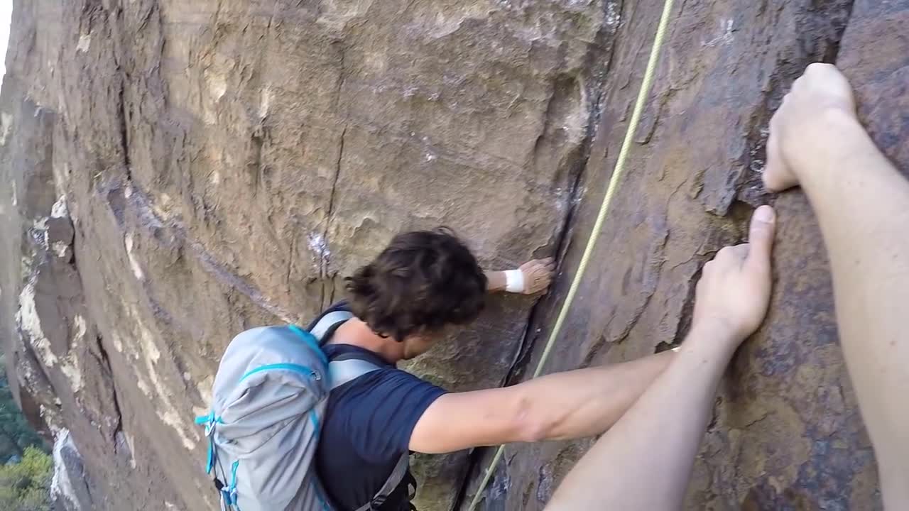 Passed by Free Solo Climber - Dark Shadows, Red Rocks, Neveda