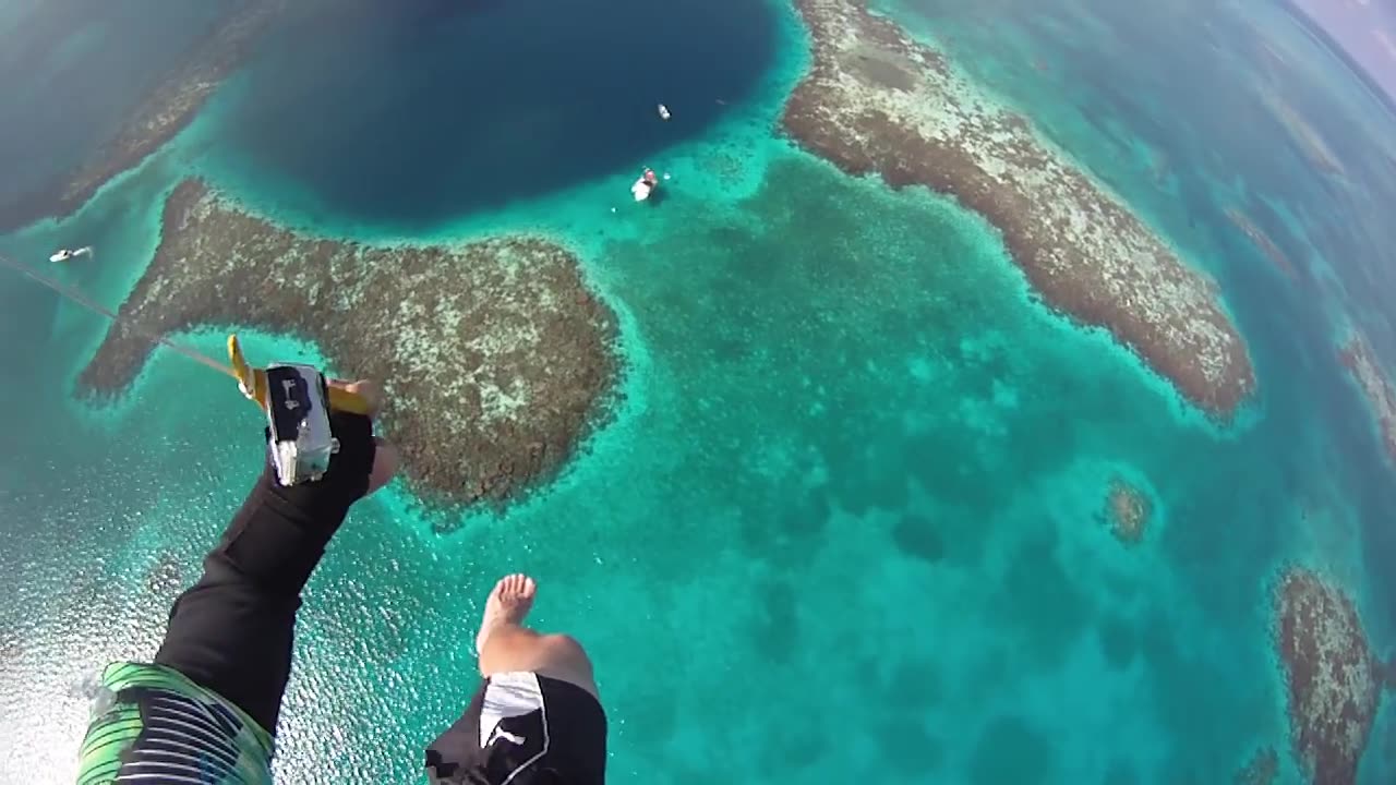 Skydiving into the Blue Hole, Belize