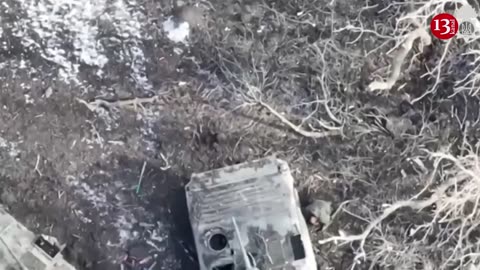 The drone did not allow Russians who survived the artillery strike to escape