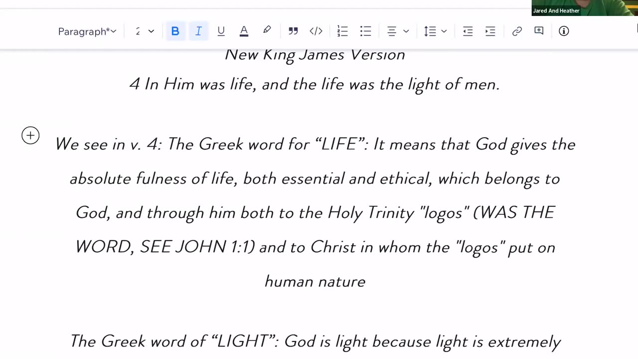 DAY 81:L"LIFE AND LIGHT" (John 1:4)- "Understanding, Moral & Spiritual Truth"