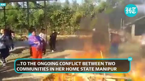 'Save Manipur': Olympian Mirabai Chanu Cries For PM Modi's Help As Violence Continues | Watch