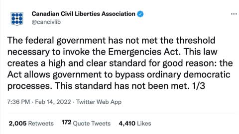 UPDATE! Emergencies Act