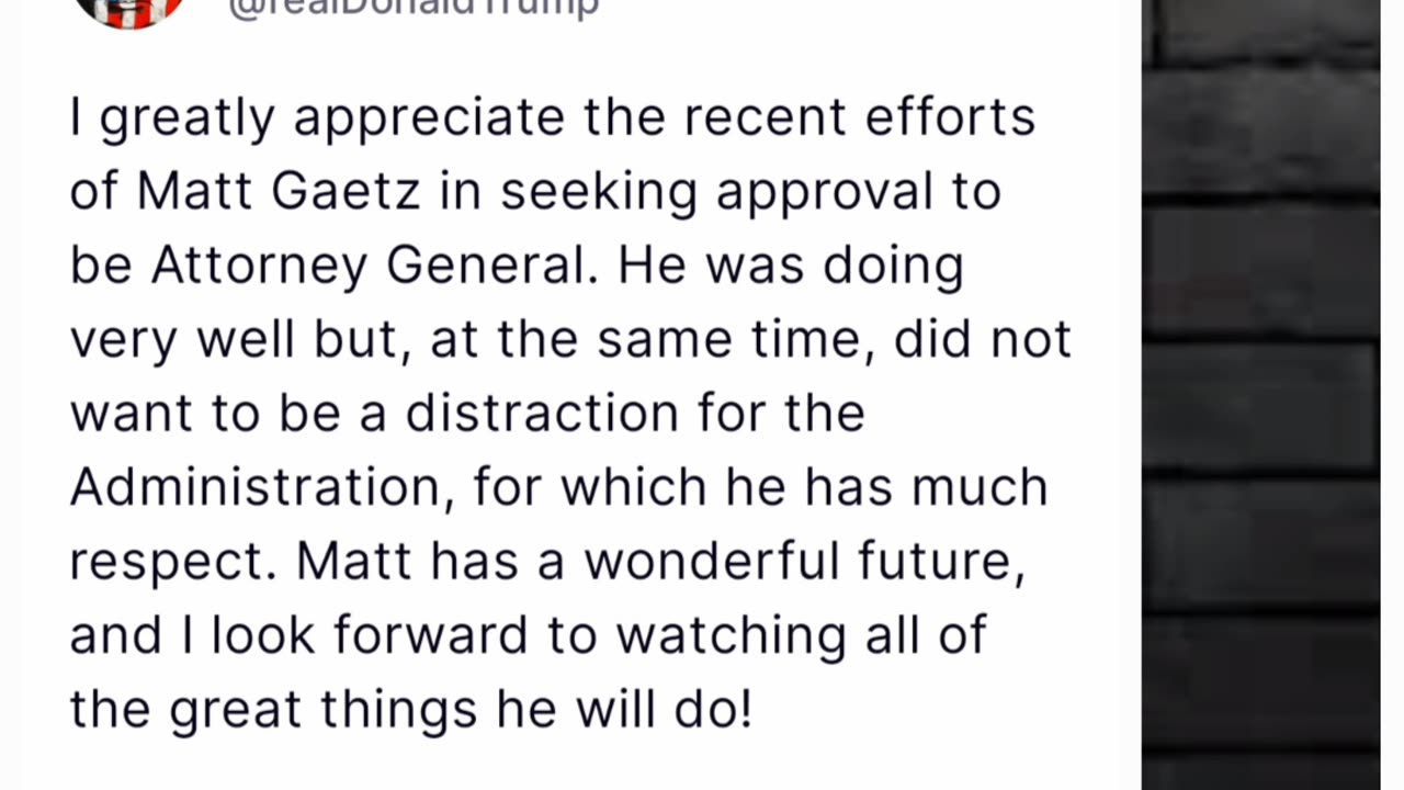 Matt Gaetz withdraws his bid for Attorney General