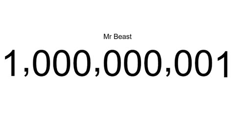 MR BEAST Hits 1 Billion Subscribers