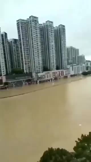 Severe flooding in Guangdong, China heavy rainfall has led to widespread devastation in region