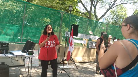 Exposing covid tyranny at the border, Queen's Park Freedom gathering, August 6, 2022