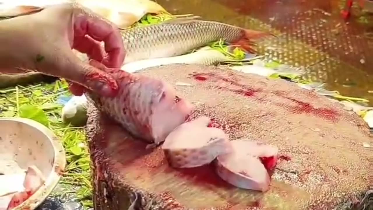 Mirgel Fish cutting...