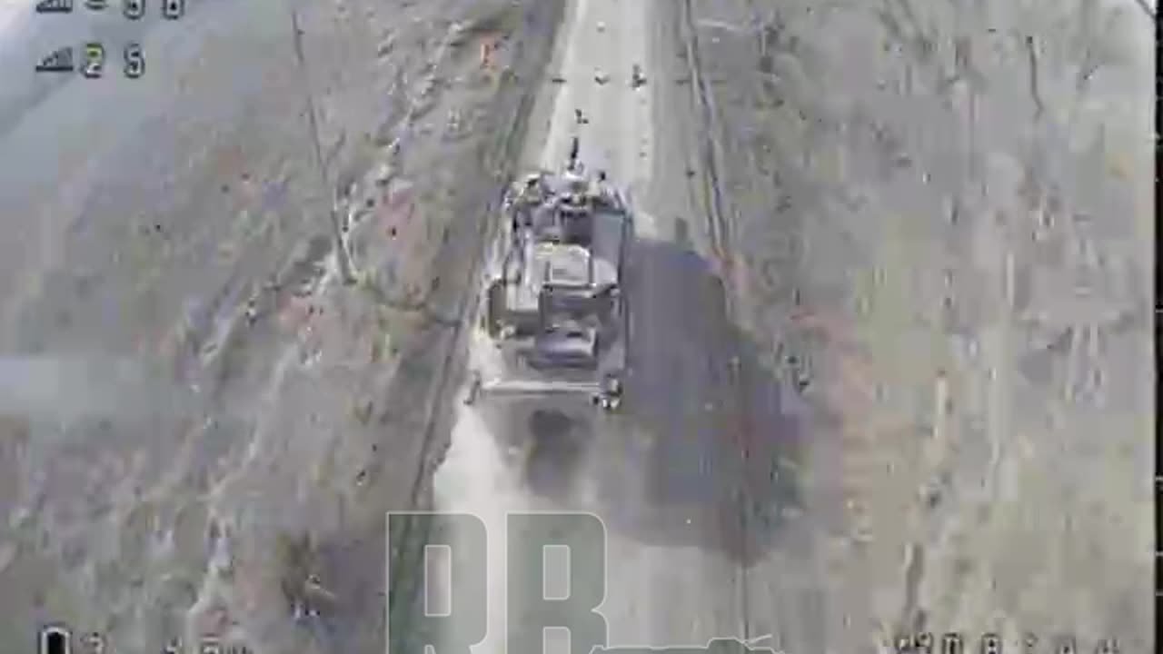 FPV Drone Attacks an Abrams Tank Near Ocheretino