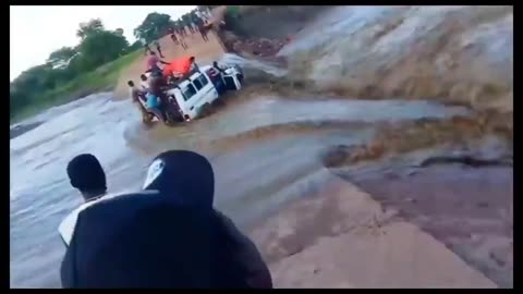 Another unsuccessful attempt to cross this flooded river. All of them drowned.