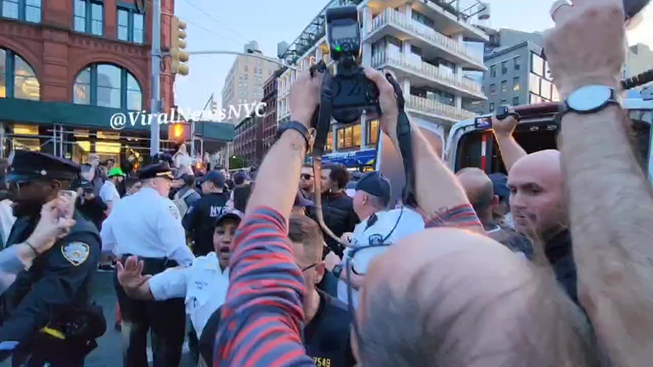 Chaos Erupts during a protest/ vigil for Jordan Neely