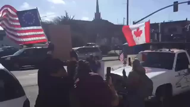 Freedom Convoy leaves California