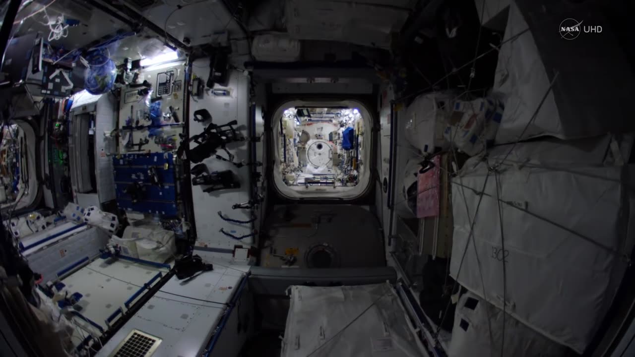 Space Station Fisheye Fly-Through 4K (Ultra HD)