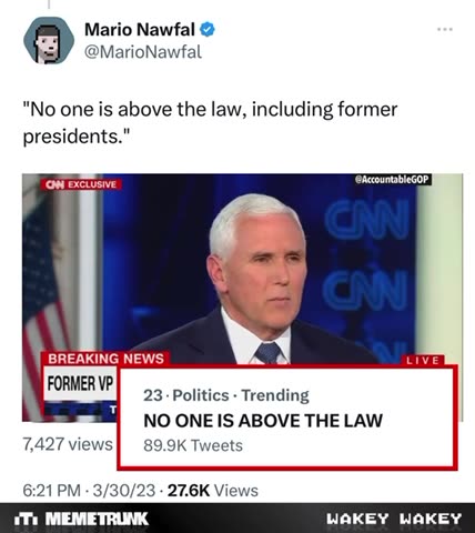 NO ONE IS ABOVE THE LAW