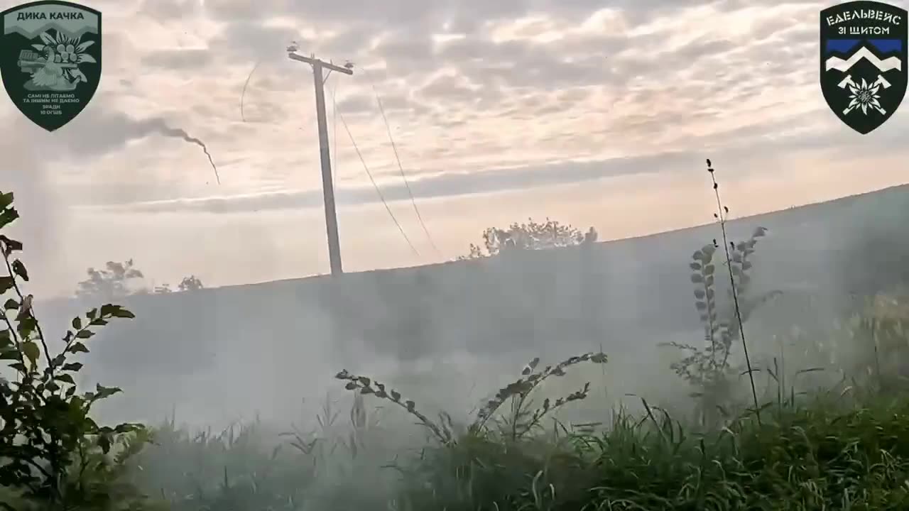 A Ukrainian serviceman rejoices at hitting a Russian plane.