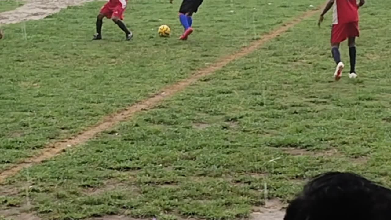 Crazy football team and funny moments kick university college tournament match football game