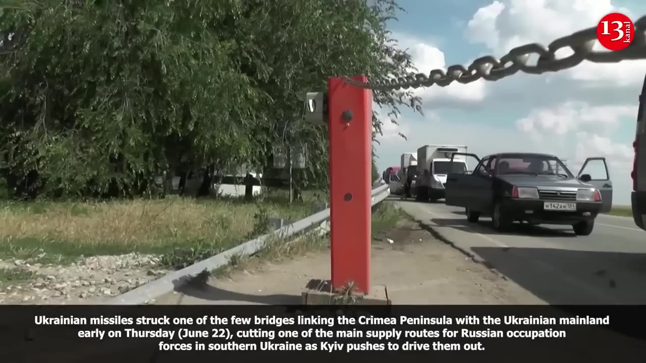 After hitting main bridge connecting Crimea with mainland by Ukraine, Russians are in hard situation