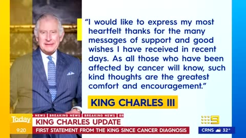 King Charles addresses cancer diagnosis for the first time