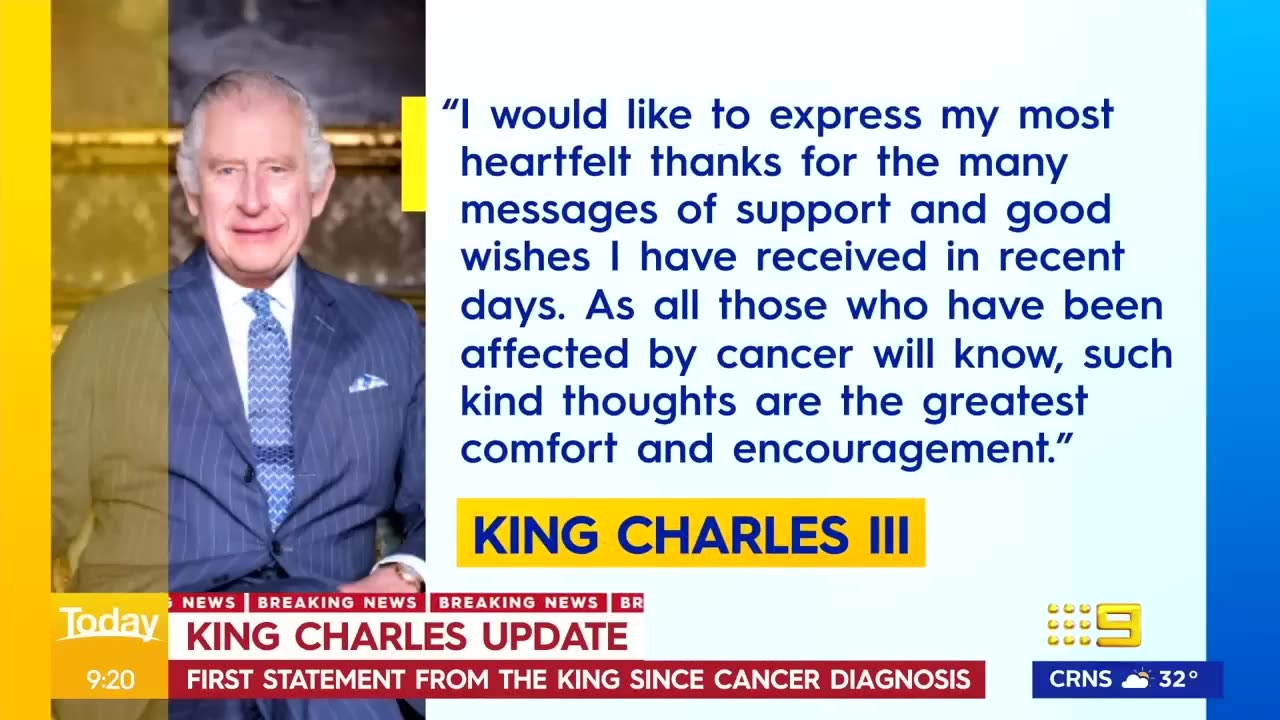 King Charles addresses cancer diagnosis for the first time